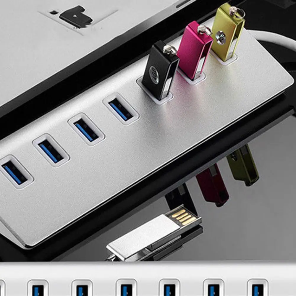

High Speed 5Gbps 7 Port Aluminum USB 3.0 Hub for PC Laptop Mac iMac MacBook Pro