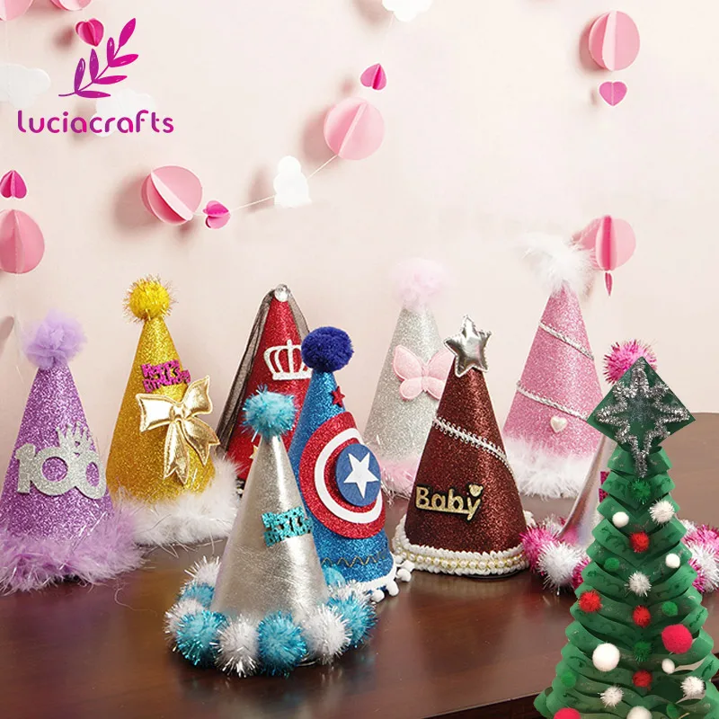 Lucia crafts, 144 шт., около 10 мм, синель, стебли, бендарос, Рождественский плюшевый шар, корень для волос, сделай сам, детские игрушки,, J0702