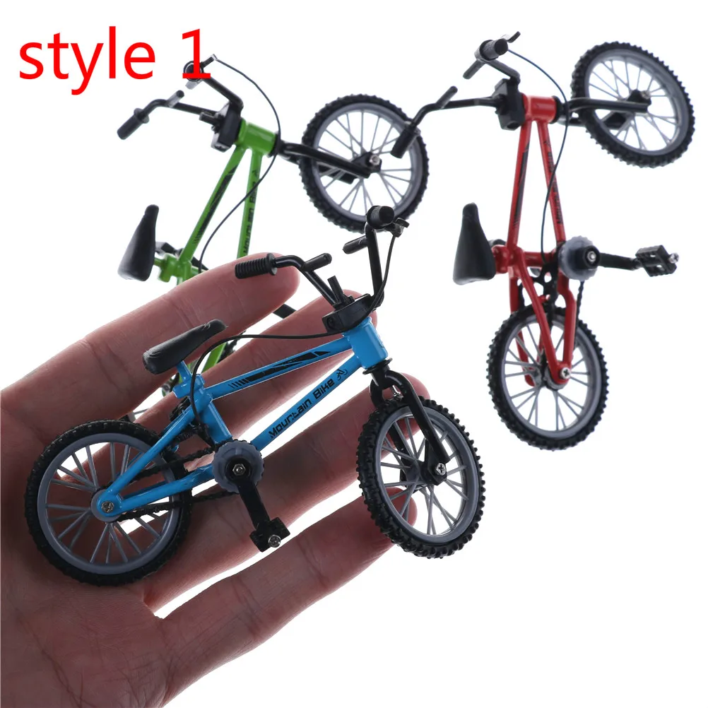 Игрушечные велосипеды на палец с тормозным тросом, синий имитирующий сплав, детский подарок, мини размер, Новое поступление