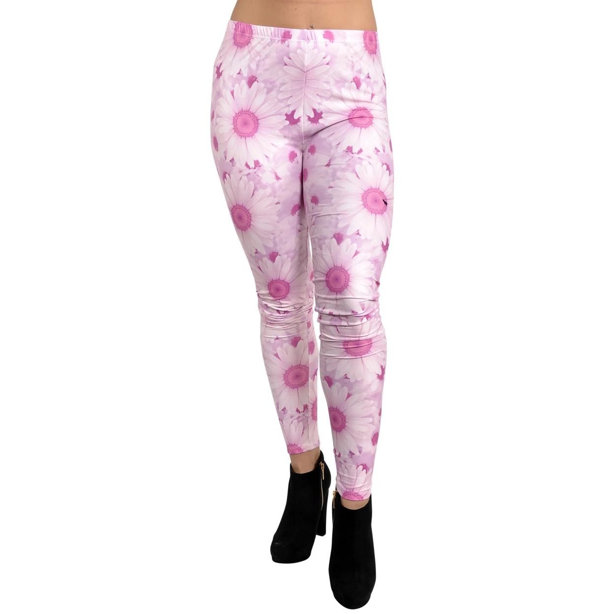 Women's Sunflower Leggings Pink (3)