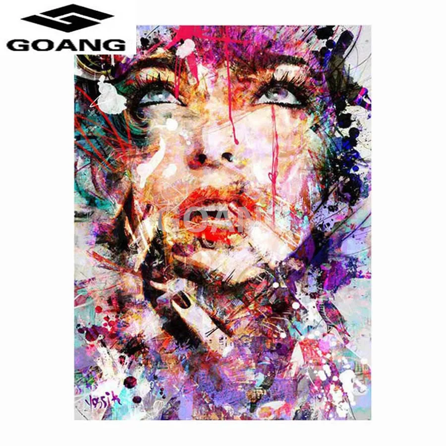 

GOANG 5D Diamond Painting Color woman Diamond Mosaic Embroidery Beadwork Diamond Pattern Kits For Embroidery Picture Rhinestones