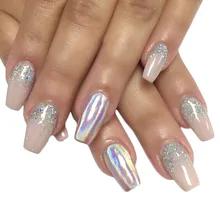 0,15 г зеркальная Порошковая голографическая Радужная блестка для ногтей супер Сияющий градиентный лазерный пигмент для маникюра украшения ногтей CH155