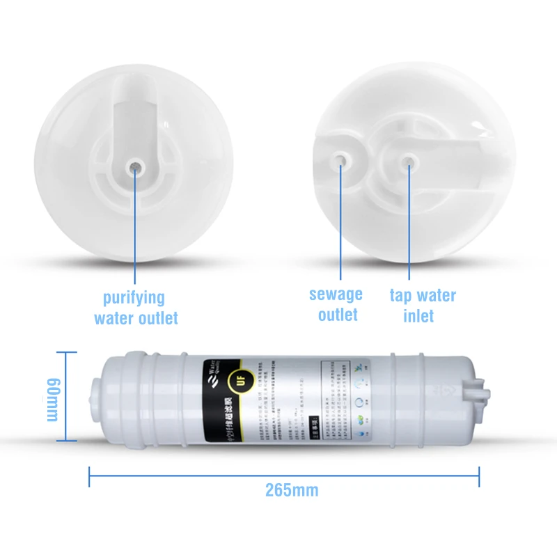 10 дюймов Quick Connect uf фильтр картридж 0.01 мкм полые Волокно ультрафильтрации мембрана фильтр обратного осмоса