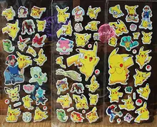 Cute font b Anime b font Pokemon Stickers Pikachu Pocket Monster Scrapbooking Wall Sticker Sheet Pocket