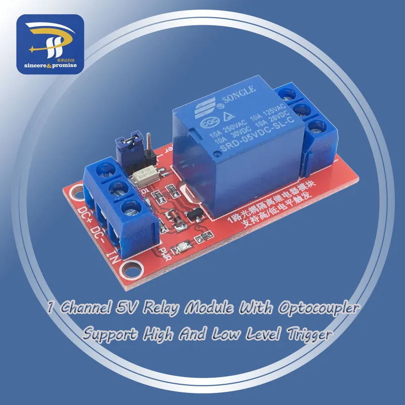 

One 1 Channel 5V Relay Module Board Shield with Optocoupler Support High and Low Level Trigger for Arduino