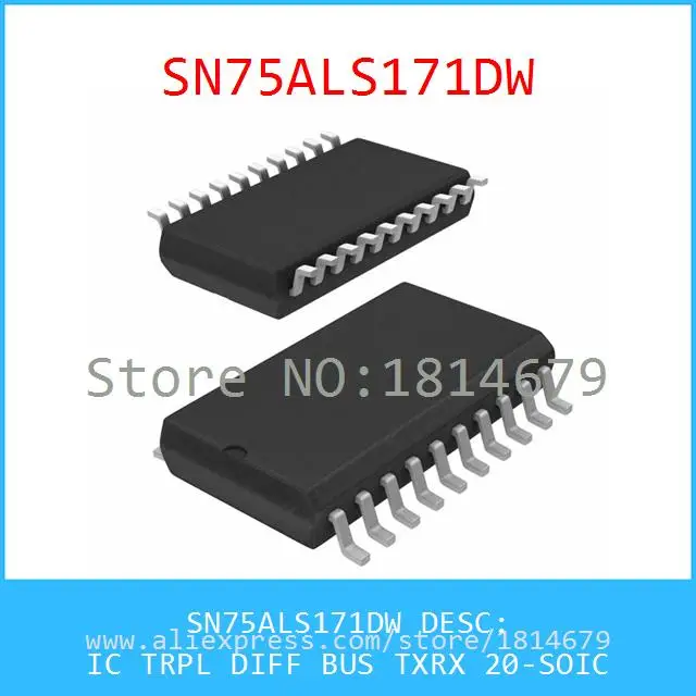 1PCS/lot SN75ALS171DW IC TRPL DIFF BUS TXRX 20-SOIC ALS171 75ALS171 |