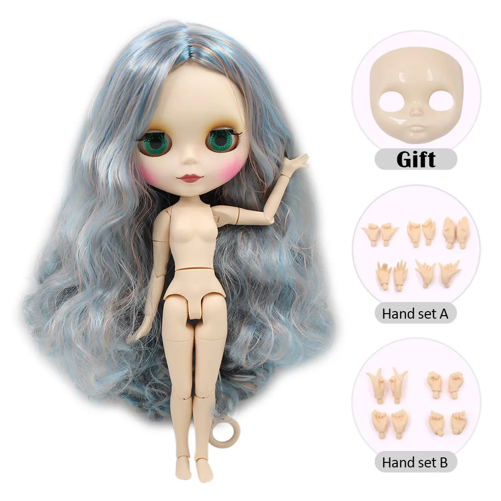 ICY blyth кукла Обнаженная нормальное тело и соединение тела BJD куклы Лицевая панель и ручной набор в качестве подарка на продажу - Цвет: 62272023-joint body
