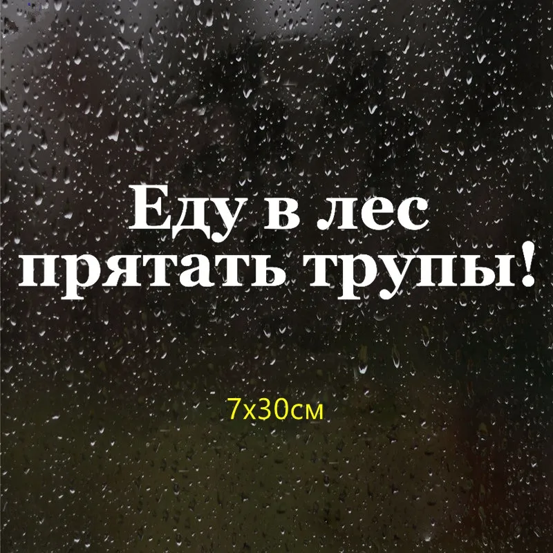 CS 690#7*30см наклейки на авто Еду в лес прятать трупы водонепроницаемые машину