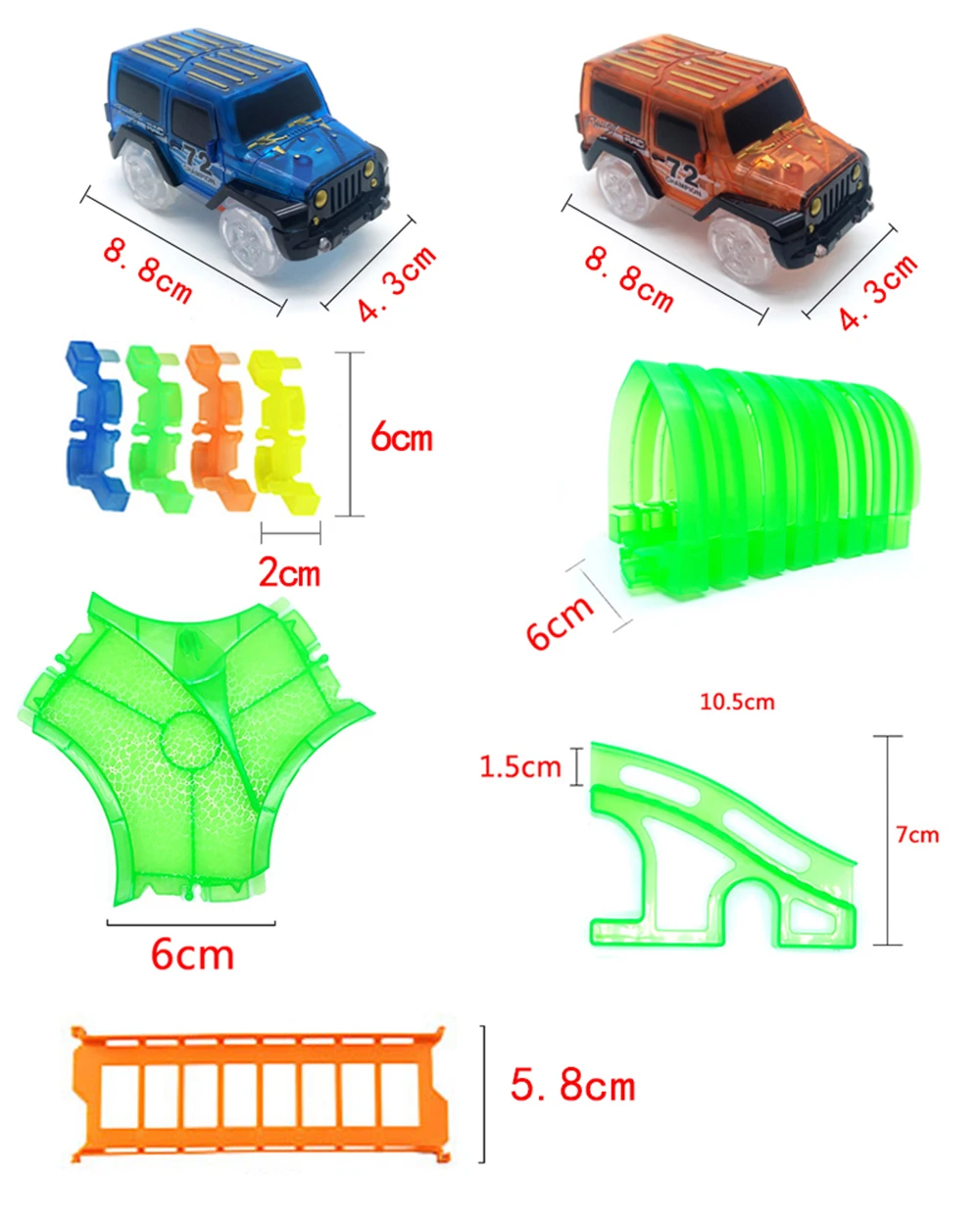 Подключить 2 типа железнодорожных Волшебный Racing трек играть набор DIY Бенд гибкие гонка трек Электронная вспышка света автомобиля игрушки для детей