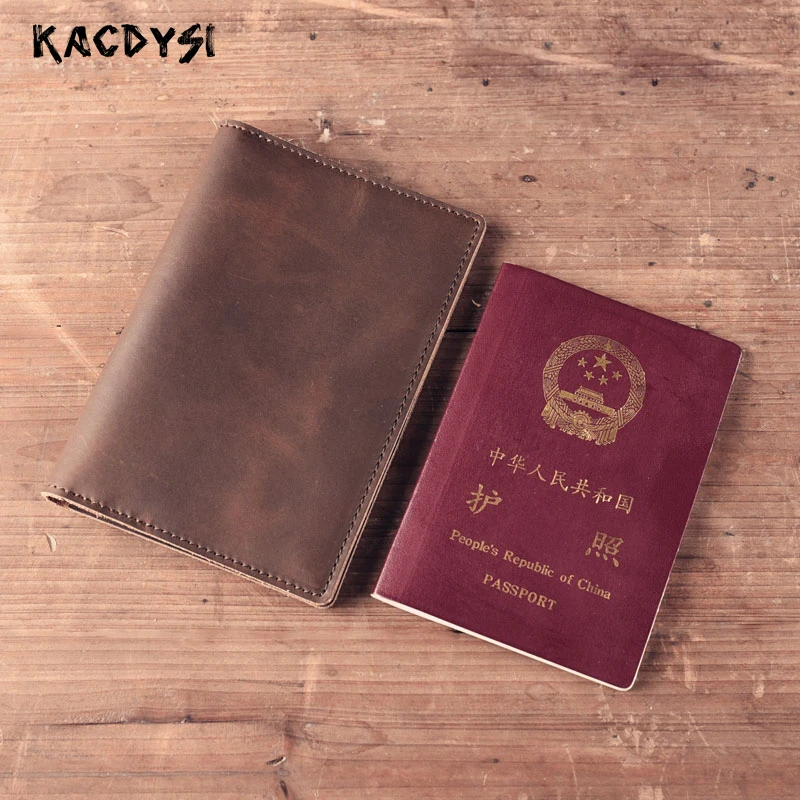 

Cow Leather Retro Women Mens Wallets Cards Holder Multifunctional Passport Cover Travel Holder Document Storage Organizer Wallet