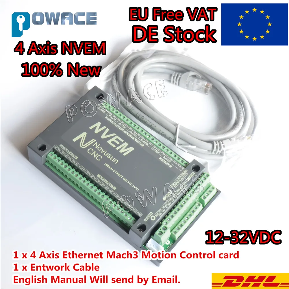 NVEM 3//4//5//6 Axis 200Khz CNC Ethernet Controller Breakout Interface Mach3 Board