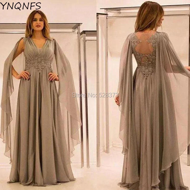 mother of the bride cape dress