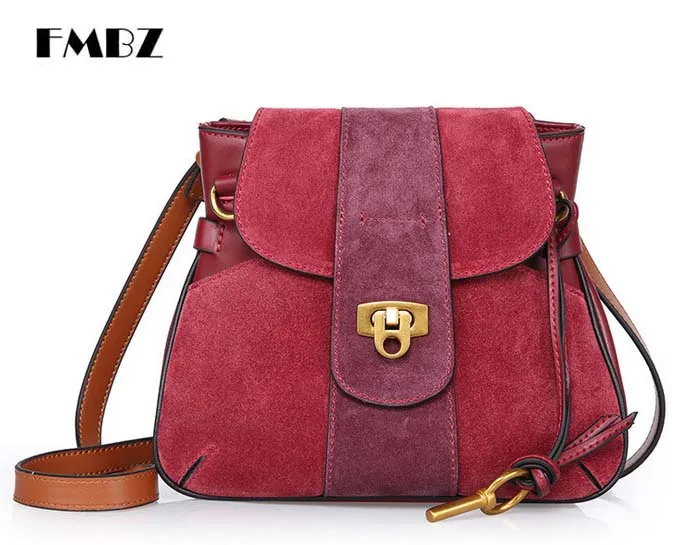 

2019 FMBZ new Genuine Leather women bag simple shoulder bag personalized Messenger bag matte leather women bag free shipping