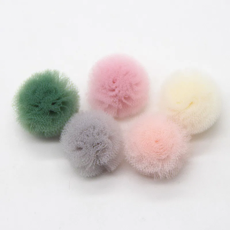 

10PCS/Pack Cute Color Pom Pom Gauze Ball Earrings Make Accessories Kids Manual Pendant Materia DIY Apparel Sewing Craft Supplies