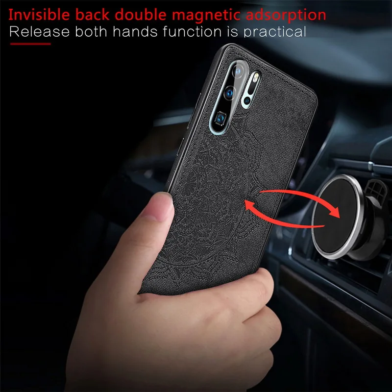 

3D Mandala Fabric Cloth Case For Huawei P30 Pro Honor 10 Lite P Smart Plus 2019 Y7 Y6 Prime Y9 Car Holder Hard Back Skin Cover