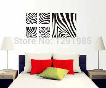 

DIY Black Zebra Print Stripe Heart Wall Art Decal Stick Bedroom Dorm Living Room Nursery Decor and Home fashion Poster