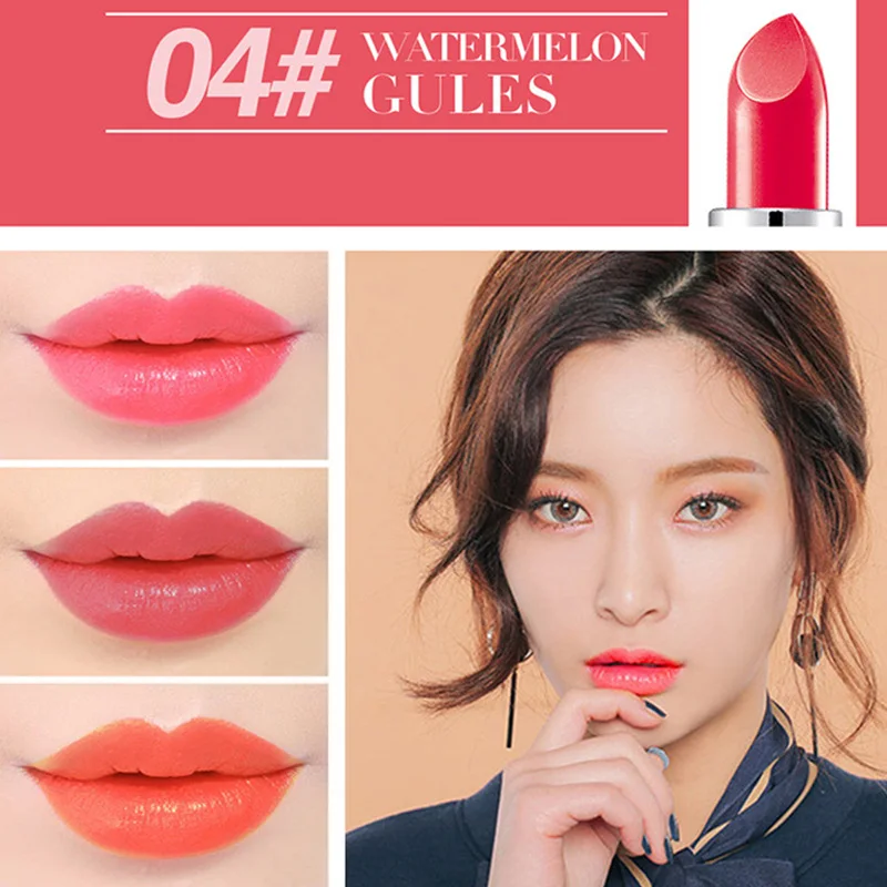4 Lipstick Long Lasting Moisturizing Portable Beauty Makeup Fashion for Women Lady H7JP - Цвет: 4