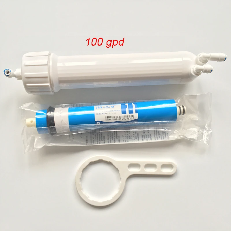 Baratos Filtro Warter 100 GPD RO membrana + carcasa de membrana completa con unids 3 piezas accesorios y llave inglesa