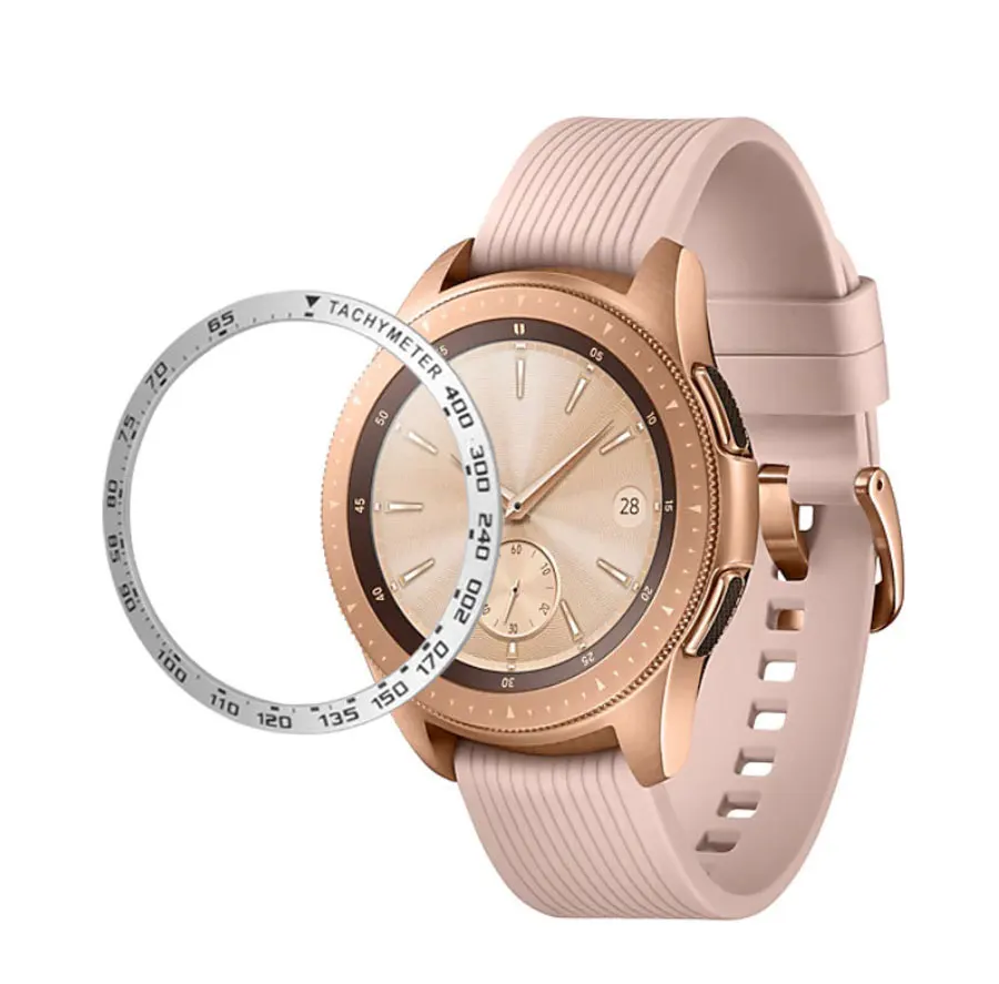 Galaxy Watch 46 мм кольцо для samsung gear S3 Frontier 42 мм металлическая клейкая крышка против царапин Смарт часы крышка аксессуары