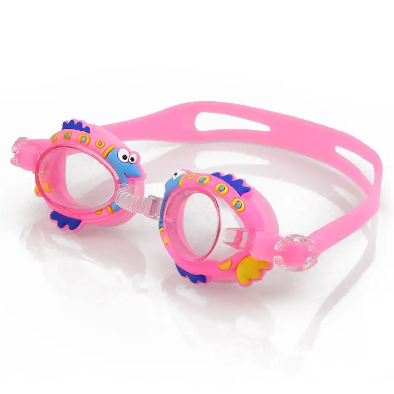 1 шт мультфильм плавательные очки дети мальчики девочки на открытом воздухе незапотевающий водонепроницаемые очки для плавания летний бассейн - Цвет: Pink Tiddler