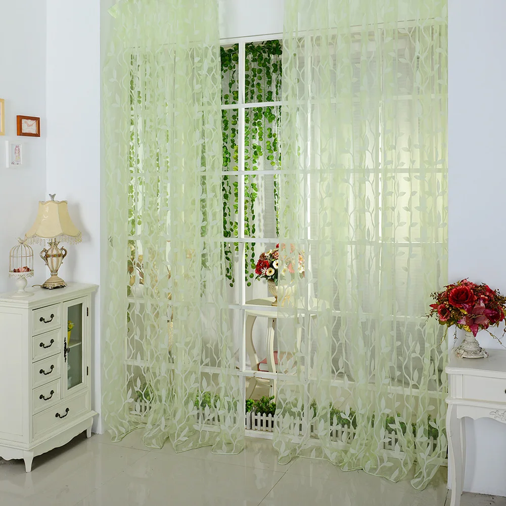 Шторы с листьями для спальни гостиной кухни|panel drapes|curtains sheerssheer panel |