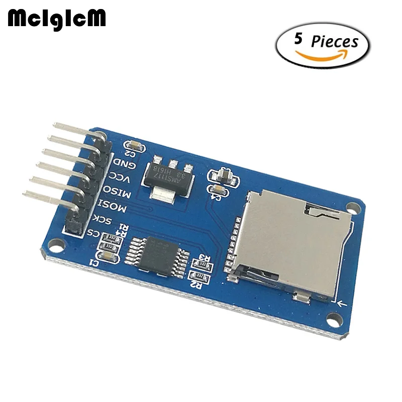

MCIGICM 5pcs SPI Micro SD Storage Mciro SD TF Card Memory Shield Module