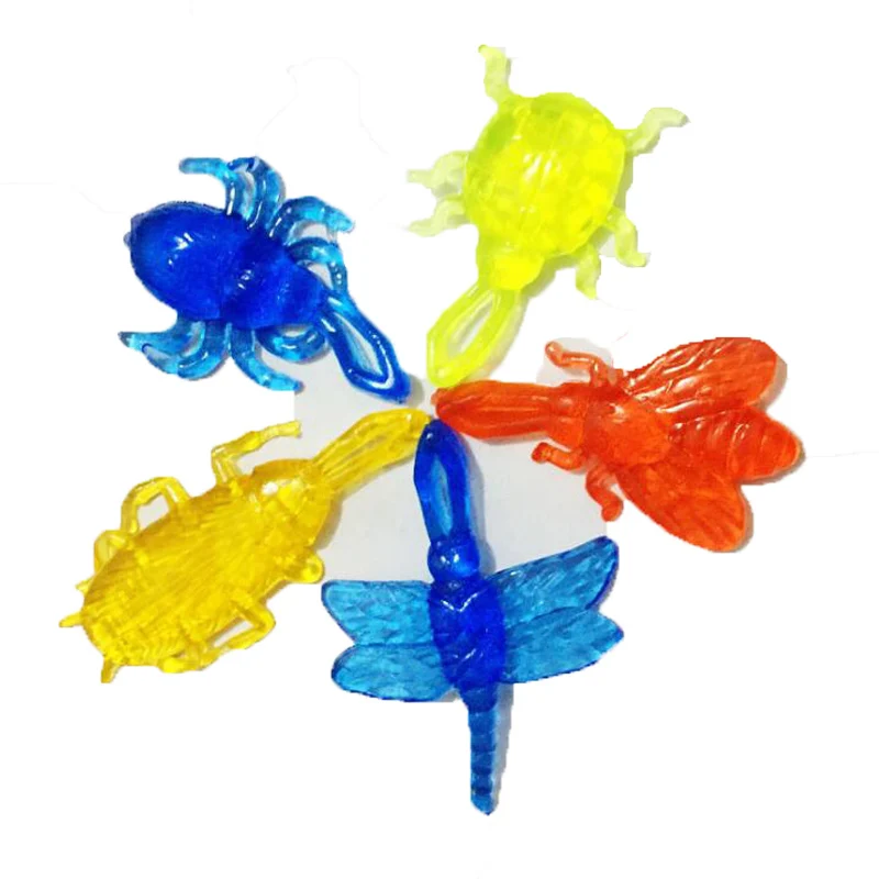 

20 Sets Of Sticky Whole Human Simulation Animals Dragonfly Cockroach Flies TPR Soft Plastic Toys Children's Holiday Funny Gifts