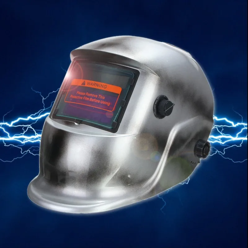 

Brand New Welding Helmets Auto Darkening Solar Welding Welders Helmet Mask with Grind Mode Siver With Fully Adjustable Head Gear
