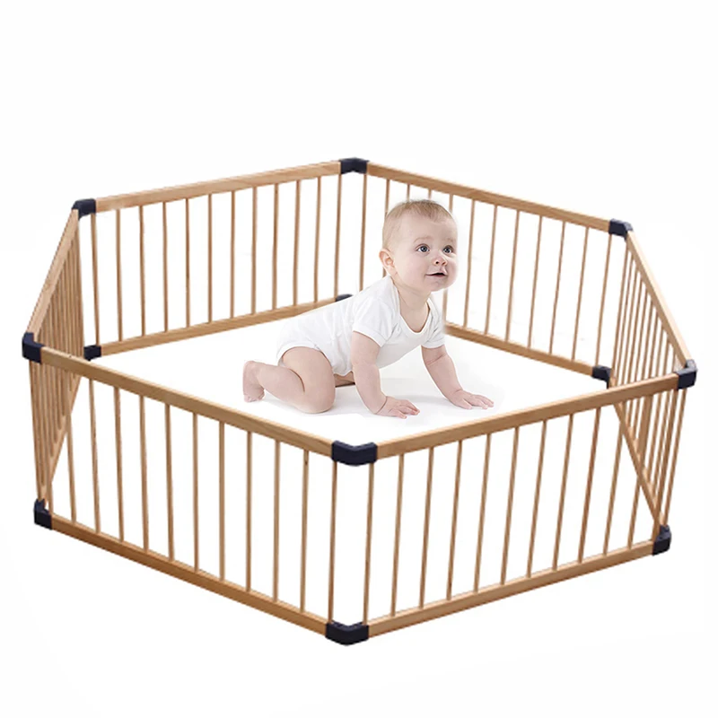 

GIANT KIDDY COTS BABY PLAYPEN CHILD PET SAFETY PLAY YARD LINK 100 WOODEN TIMBER