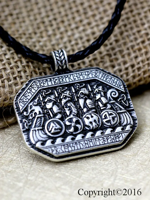 

10pcs Norse Vikings Legendary The Viking Ship and Solider Battlebattlefield Amulet Pendant Viking Nordic Talisman Pendant