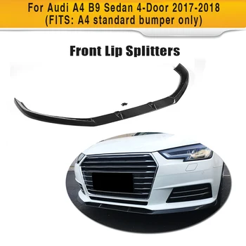

Carbon Fiber Auto Racing Front Bumper Lip Spoiler for Audi A4 B9 Sedan 4 Door standard bumper 2017 2018