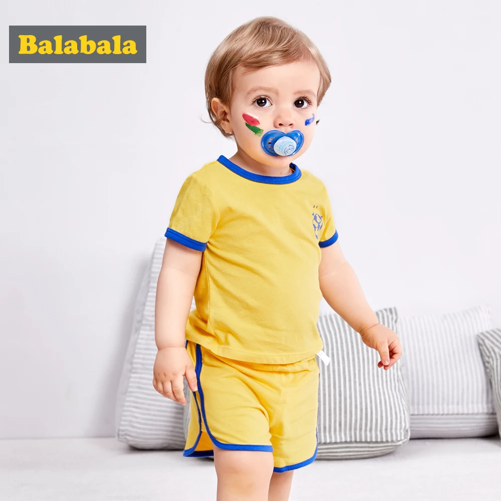 

Balabala New summer style Cotton clothes set for baby boys short sleeve infant clothes 2 pcs baby clothing sets baby kid clothin