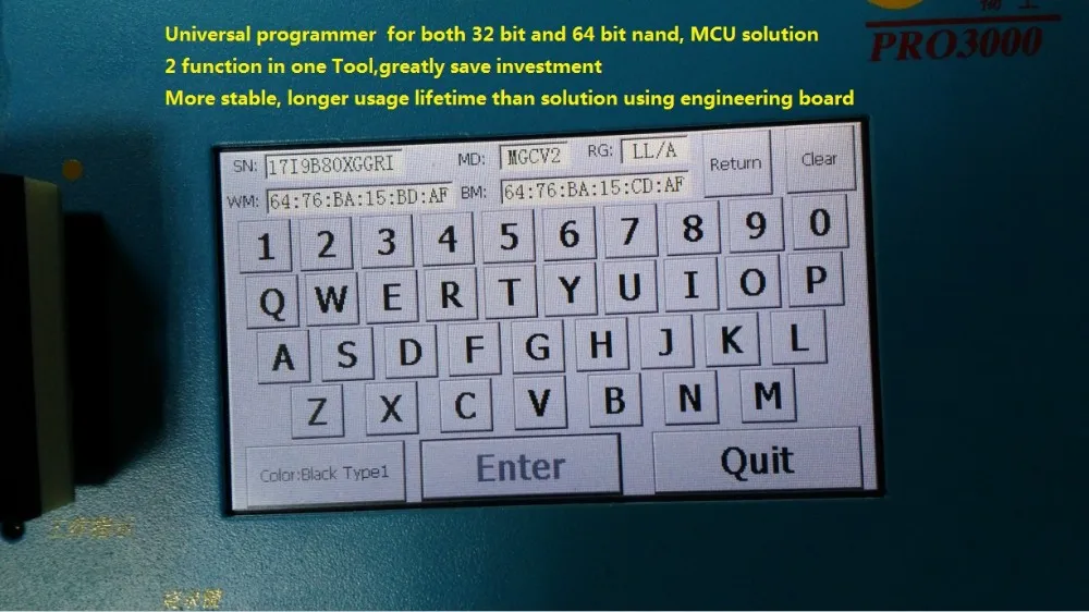  Navi pro3000 32 64 bits nand IC chip programador iPhone 4 a 6P iPad herramienta de reparación placa