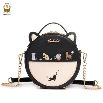 

101818 newhotstacy lady small cute kitten chain bag girl female cartoon shoulder bag