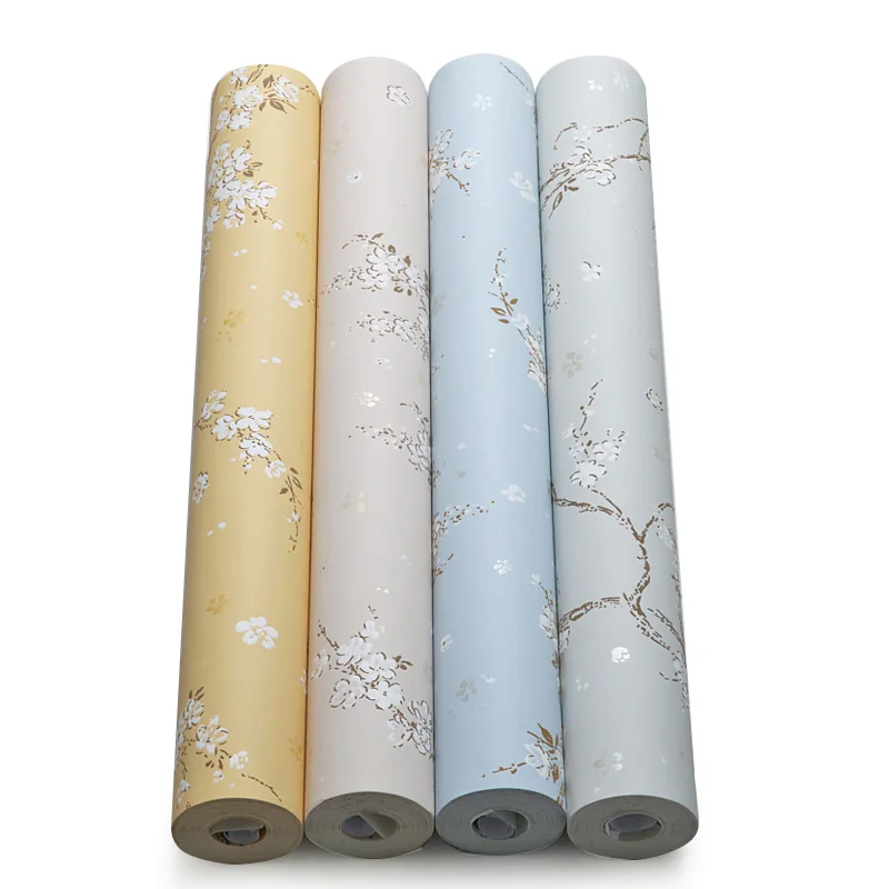 Chino Vintage flores papeles de pared decoración azul gris Wallpaper Roll para sala de estar dormitorio paredes póngase en contacto con papel de papel tapiz