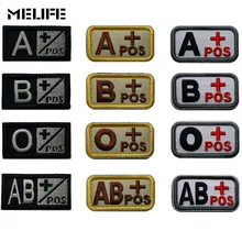 Hunting accessories Patches Blood Positive Embroidered Tactical Patch Tactical Military stripes A+ O+ B+ AB+ Positive badges