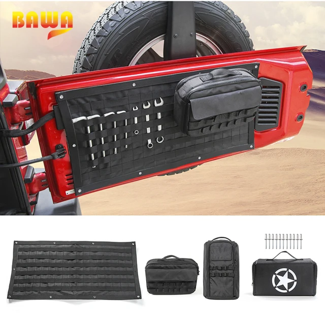 JeCar Aluminum Alloy Trunk Organizer For Jeep Wrangler JK/JKU (2007-2017) – Driver Side Molle Panel | Extra Storage - View #4