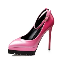New Autumn Sexy Ankle Strap Nightclub Pointed Platform High Heels Shoes Shallow Single Heeled Thin Sexy Women Shoes G712-1