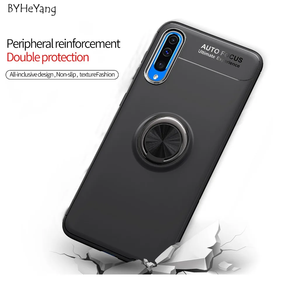 For Samsung A50 Case A70 Case Car Holder soft silicone Magnetic Ring Cover for Samsung Galaxy A50 GalaxyA50 A 50 SM-A505F Case