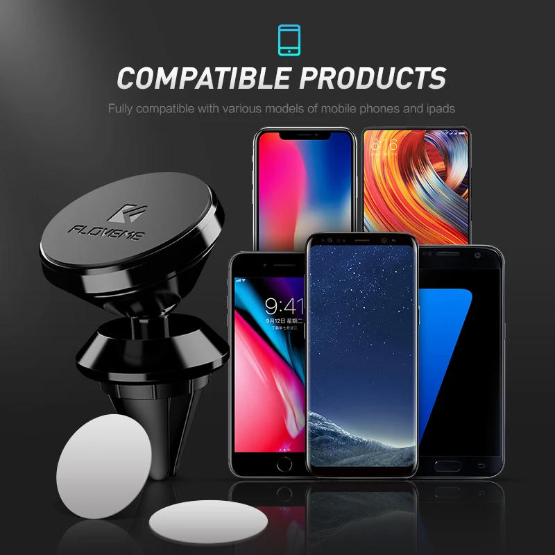  FLOVEME Magnetische Auto Telefon Halter Für iPhone Samsung 360 Rotation Magnet Air Vent Halterung S