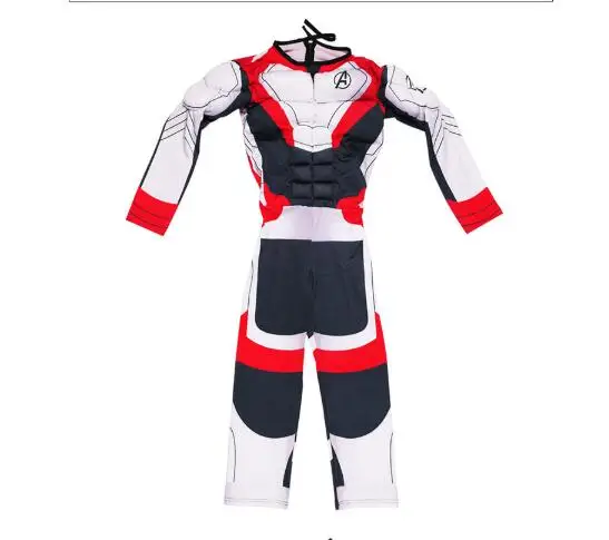 Kids Avengers Endgame Quantum Realm Cosplay Muscle Costume Kostuum Iron Man 3D Print Fullbody Suit For Kids costume