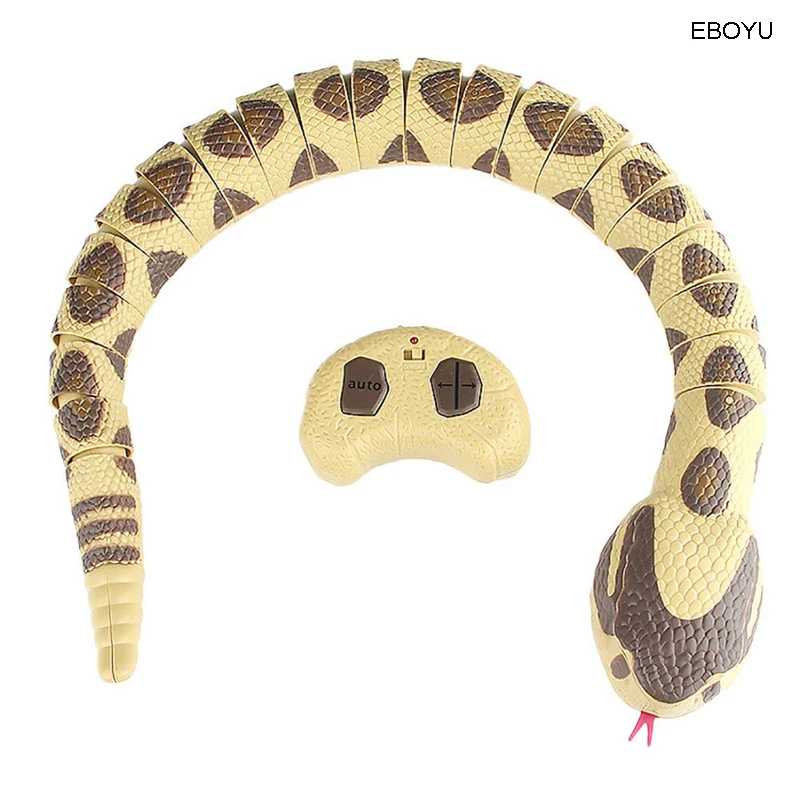 EBOYU RC Rattlesnake 77cm Long Remote Control RC Snake Realistic Rattlesnake Toy for Kids Birthday Party Gift Play 2
