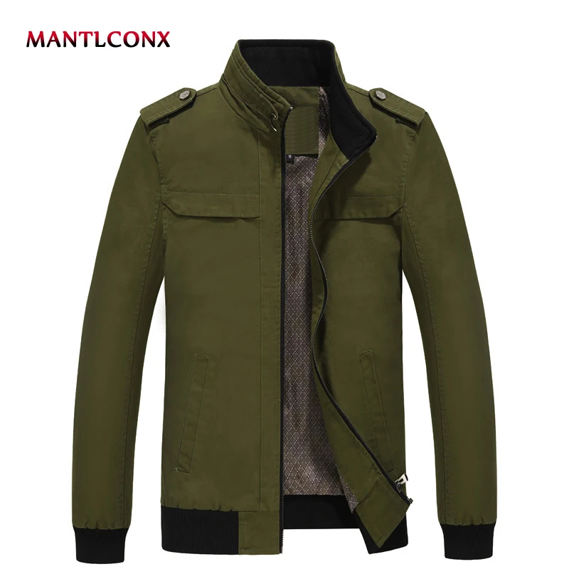 

MANTLCONX New Brand Mens Casual Jacket Large Size Men Jacket Male Big Size 4XL Overcoat Drop Shipping Men Clothing Hot Sale