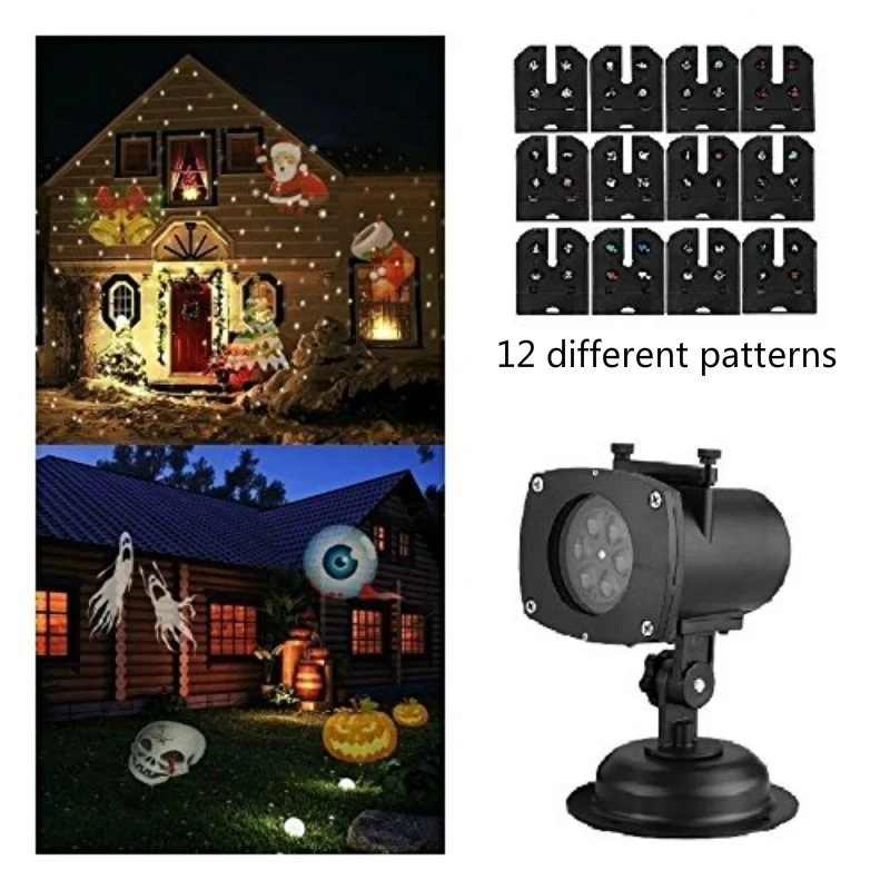 Christmas Laser Projector 12 Patterns Snowflake led laser shower christmas lights outdoor garland Waterproof Star Projector Christmas Laser Projector 12 Patterns Snowflake led laser shower christmas lights outdoor garland Waterproof Star Projector
