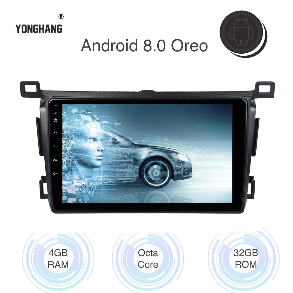 

Car Multimedia Player 2 Din Android for Toyota RAV4 Radio Right-Hand Drive 2014 - 2018 with 9" IPS Screen support JBL SWC RHD