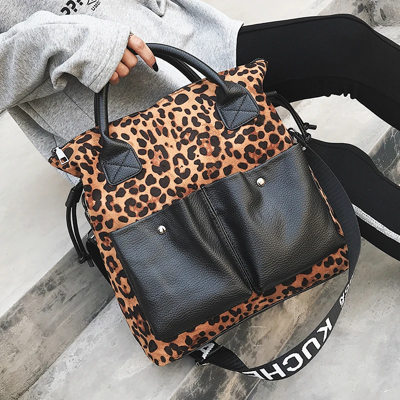 

2018 Women Punk Style Messenger Bag Women Fashion PU Leather Casual Tote Ladies Sexy Leopard Style Shoulder Clutch Handbag