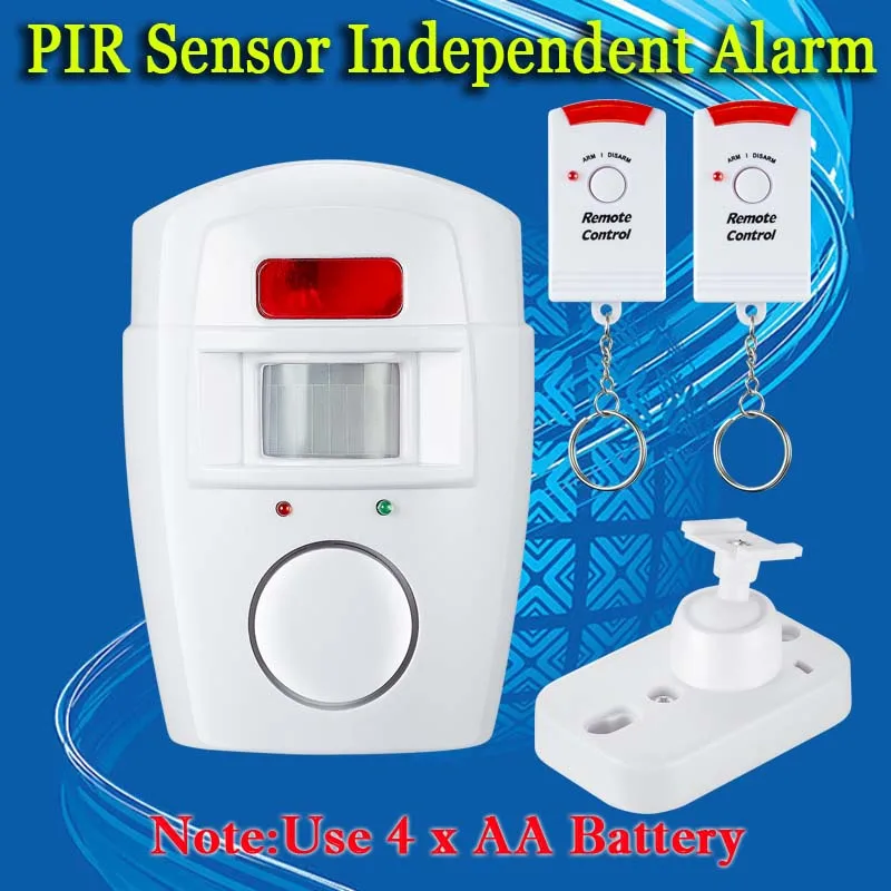 Seguridad del Hogar PIR MP alerta Sensor infrarrojo Detector de movimiento antirrobo Monitor de alarma sistema de alarma inalámbrico + 2 control remoto controlador