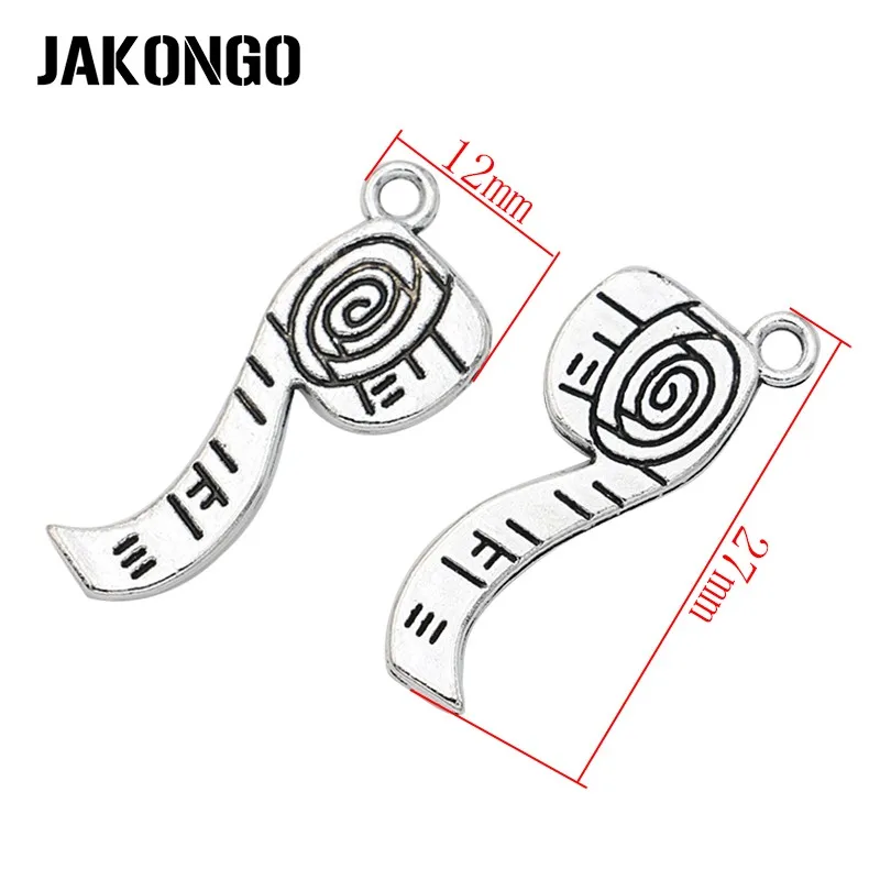JAKONGO 10 шт. Античная Посеребренная лента измерительные Подвески для изготовления