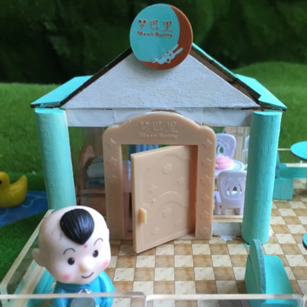 Handcrafts Miniature Project DIY Dolls House Garden Yard Building Model Toy Kids Play Fun & Learn Children Birthday Gift