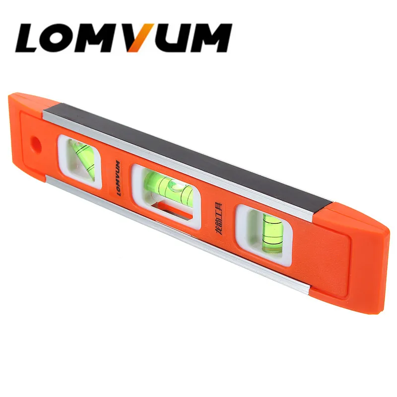 

LOMVUM High Precision Spirit Level Magnetic High Bearing Ruler Lever Bubbles Rustproof Horizontal Ruler Spirit Level Vial 230mm